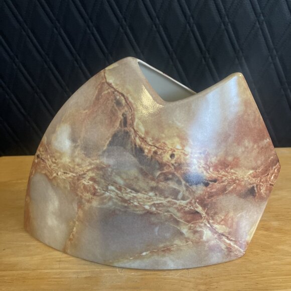 Toyo Quarry Collection MCM Marble Pattern Vase (Japan) 7 1/4”H Unique Shape ART - Picture 3 of 16